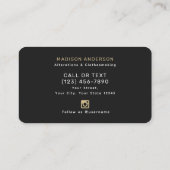 Zwart en Goud Retro naaimachine naaister Visitekaartje (Achterkant)