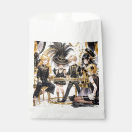 Zwart en goud, Rijke luxe, Moulin rouge stijl Bedankzakje