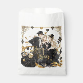 Zwart en goud, Rijke luxe, Moulin rouge stijl Bedankzakje