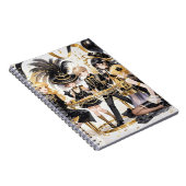 Zwart en goud, Rijke luxe, Moulin rouge stijl Notitieboek (Rechterzijde)