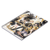 Zwart en goud, Rijke luxe, Moulin rouge stijl Notitieboek (Linkerzijde)