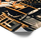 Zwart en goud, Rijke luxe, Moulin rouge stijl Poster (Hoek)