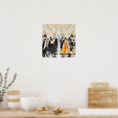 Zwart en goud, Rijke luxe, Moulin rouge stijl Poster (Keuken)