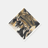 Zwart en goud, Rijke luxe, Moulin rouge stijl Servet (Hoek)