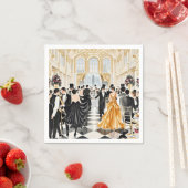 Zwart en goud, Rijke luxe, Moulin rouge stijl Servet (Insitu)