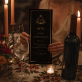 Zwart en Goud Roaring 20s Gatsby Wedding Menu