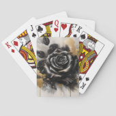 Zwart en goud Roos Pokerkaarten (Achterkant)