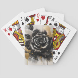 Zwart en goud Roos Pokerkaarten