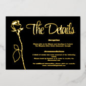 Zwart en Goud Rozen knop Detail kaart (Voorkant)