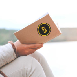 Zwart en Goud Schoolkleuren Ronde Sticker
