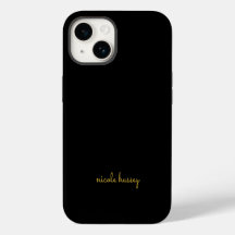 Zwart en Goud Schrift | Stijlvol Modern Monogram