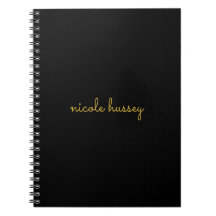 Zwart en Goud Schrift | Stijlvol Modern Monogram