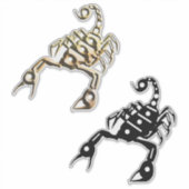 Zwart en goud Scorpion Bug Insecten Sticker (Voorkant)