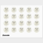 Zwart en Goud Script Afstuderen Custom Ronde Sticker (Vel)