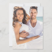 Zwart en Goud Script Art Deco Foto Bruiloft Save The Date (Achterkant)