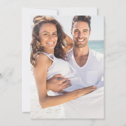 Zwart en Goud Script Art Deco Foto Bruiloft Save The Date (Achterkant)