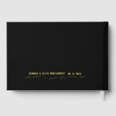 Zwart en goud script Elegant Wedding 2 Gastenboek (Achterkant)