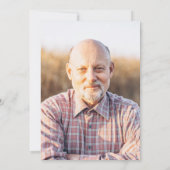 Zwart en Goud Script Foto Pensioen Partij Kaart (Achterkant)