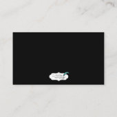 Zwart en Goud Scroll Accent Bruiloft Plaats Kaart Plaatskaartje (Achterkant)