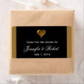 Zwart en Goud Scroll Accent Waterfles Label (Insitu)