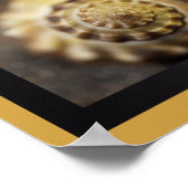 Zwart en Goud Seashell Tropische Printable Art Poster (Hoek)