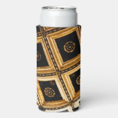 Zwart en goud seltzer blikjeskoeler (Seltzer Achterkant)