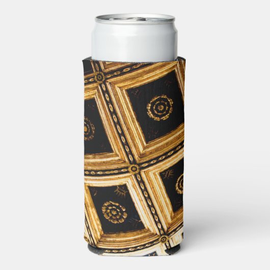 Zwart en goud seltzer blikjeskoeler (Seltzer Achterkant)