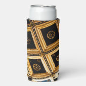 Zwart en goud seltzer blikjeskoeler (Seltzer Voorkant)