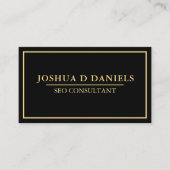 Zwart en goud SEO Consultant Visitekaartje (Voorkant)