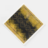 Zwart en goud servet (Hoek)