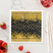 Zwart en goud servet (Insitu)