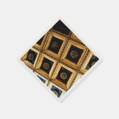 Zwart en goud servet (Hoek)