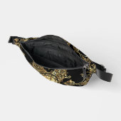 Zwart en goud sierlijk heuptasje (Open)