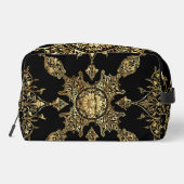Zwart en goud sierlijk toilettasje (Achterkant)