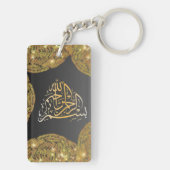 ZWART EN GOUD SLEUTELHANGER (achterkant)