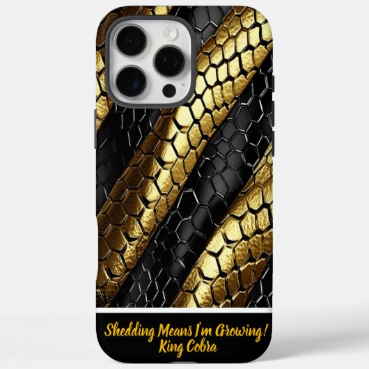 Zwart en goud snake skin design Case-Mate iPhone case (Achterkant)