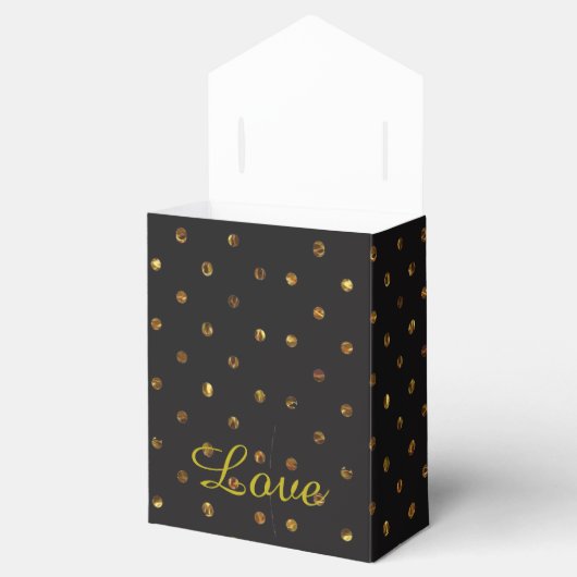 Zwart en Goud Snoep Party Favor Box Bedankdoosjes (Geopend)