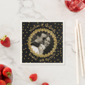 Zwart en Goud Sparkles Servetten (Insitu)