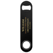 Zwart en Goud Speed Flessenopener (Achterkant)