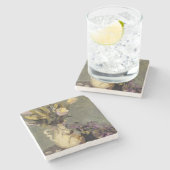 Zwart en goud stenen onderzetter (Zijkant)