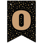 Zwart en Goud Sterren Afstuderen Bunting banner (Tweede vlag)