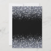 Zwart en goud stijlvolle bruiloft kaart (Achterkant)