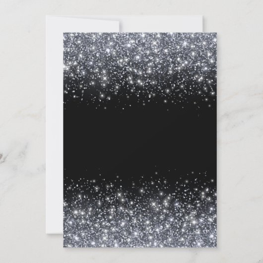 Zwart en goud stijlvolle bruiloft kaart (Achterkant)