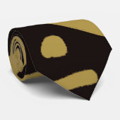 Zwart en goud stropdas (Opgerold)