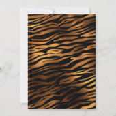 Zwart en Goud Tijger Stripes Bachelorette Party Kaart (Achterkant)