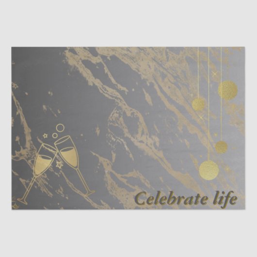 zwart en goud tissuepapier (Voorkant)