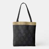 Zwart en goud tote bag (Achterkant)
