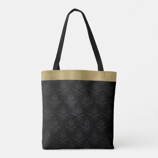Zwart en goud tote bag (Achterkant)