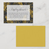 Zwart en Goud Tropisch Vrijgezellenfeest Informatiekaartje (Voorkant / Achterkant)