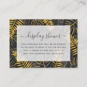 Zwart en Goud Tropisch Vrijgezellenfeest Informatiekaartje (Voorkant)